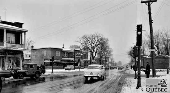 Intersection avenue Champfleury, le 27 janvier 1954