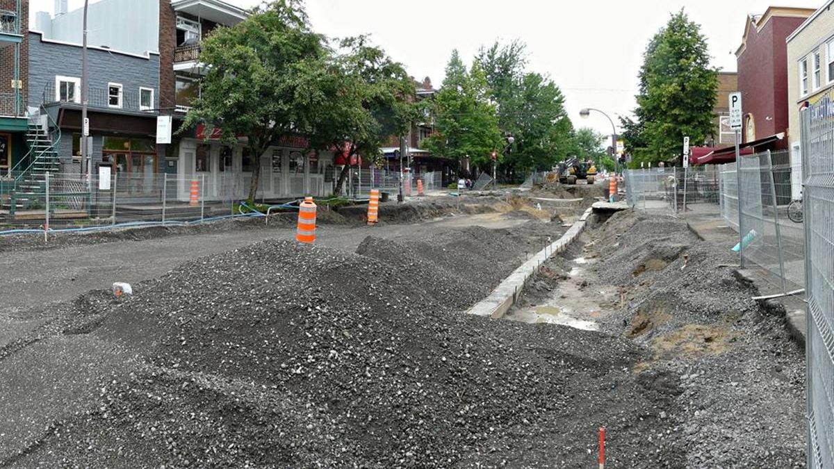 Aperçu des travaux au voisinage du Valentine (à droite) en date du en date du 24 juin 2010.